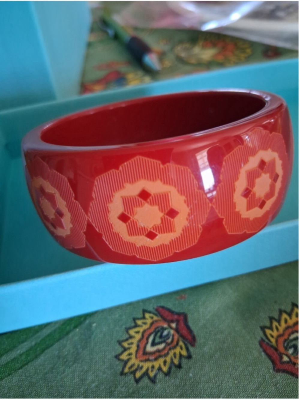 Tiffany & Co. Paloma Picasso Geometric Zellige Resin Bangle Bracelet